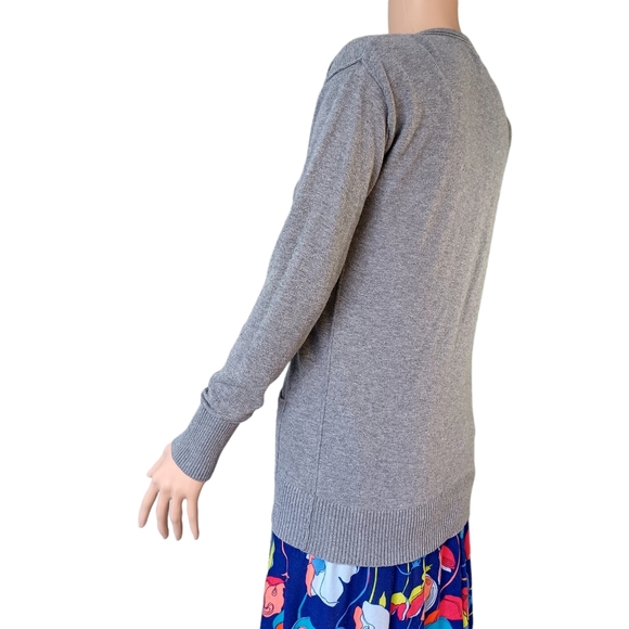 Mossimo Supply Co. Women Cardigan Sweaters Solid Gray Button Up Small - Picture 4 of 11